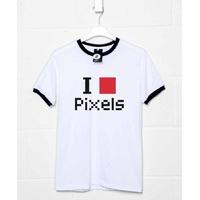 i heart pixels funny t shirt