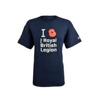 i love poppy t shirt navy