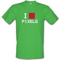 I Love Pixels male t-shirt.