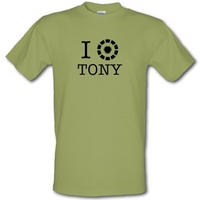 I Heart Tony Stark male t-shirt.