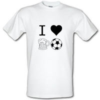 I Heart Beer and Football male t-shirt.
