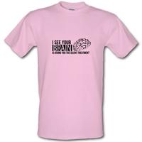 i see your brain is giving you the silent treatment male t shirt