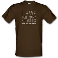 i have too many bicycles male t shirt