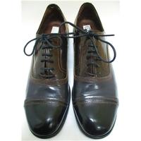 i n k size 437 brown patent leather lace ups