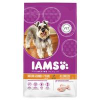Iams Dry Dog Food Proactive Nutrition Succulent Roast Chicken for Mature and Senior Dogs 3kg