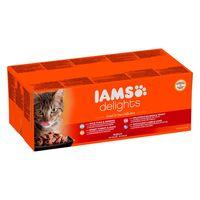 iams delights wet cat food mega pack 48 x 85g land sea collection in g ...