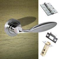 ibiza mediterranean fire lever on rose satin nickel handle pack