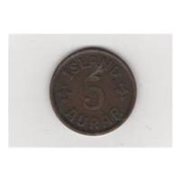 Icelandic Coin 5 Islands Aurar