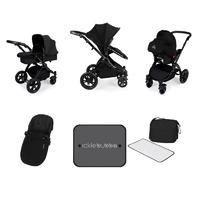 Ickle Bubba Stomp V3 Black Frame All-in-one Travel System-Black