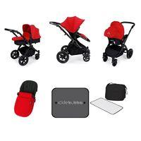 Ickle Bubba Stomp V3 Black Frame All-in-one Travel System-Red