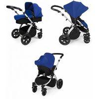 Ickle Bubba Stomp V2 Silver Frame 3in1 Travel System-Blue