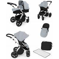 Ickle Bubba Stomp V2 Silver Frame All-in-one Travel System-Silver