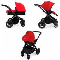 ickle bubba stomp v2 black frame 3in1 travel system red