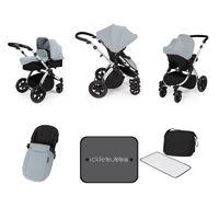 Ickle Bubba Stomp V3 Silver Frame All-in-one Travel System-Silver