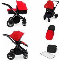 ickle bubba stomp v2 black frame all in one travel system red