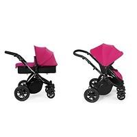 Ickle Bubba Stomp 2-in-1 Travel System Set (Summer Pink on Black Chassis)