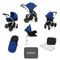 Ickle Bubba Stomp V3 All-In-1 Travel System & Isofix Base - Blue/Silver