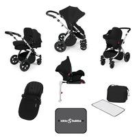 Ickle Bubba Stomp V3 All-In-1 Travel System & Isofix Base - Black/Silver