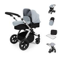 ickle bubba stomp v2 all in one travel system silver on silver frame