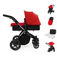 ickle bubba stomp v2 all in one travel system red on black frame