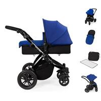 ickle bubba stomp v2 all in one travel system blue on black frame