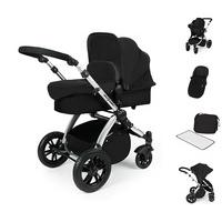 Ickle Bubba Stomp V2 All In One Travel System - Black On Silver Frame