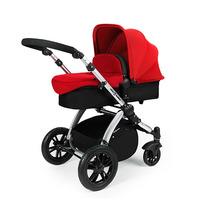 Ickle Bubba Stomp v2 3-in-1 Travel System - Red/Silver