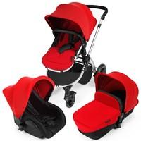 Ickle Bubba Stomp v2 3-in-1 Travel System in Red Silver