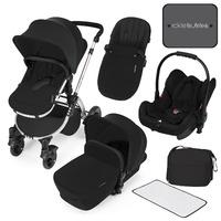 Ickle Bubba Stomp v3 All in One Travel System in Black with Silver Frame