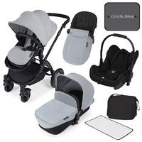 ickle bubba stomp v3 all in one travel system in silver with black fra ...
