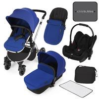 Ickle Bubba Stomp v3 All in One Travel System in Blue with Silver Frame