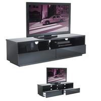 iceburg black gloss low level tv stand