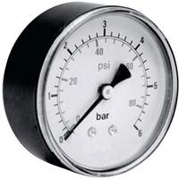 ICH 301.63.-1 Pressure Gauge 1/4 Bottom Port -1 to 0 Bar 63mm Dia.