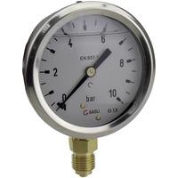 ich 63r 1mge pneumatic pressure gauge 1 to 0 bar 63mm