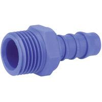 ICH 83191213 Hose Adaptor R1/4 to 12mm dia. Hose Barb Plastic Blue