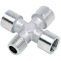 ICH 60251 Cross Connector G1/8 Ext. Thread R1/8 Int. Threads 60 ba...