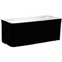 ice table white 186 x 79cm skirting black