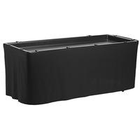 Ice Table Black 186 x 79cm (Skirting Black)