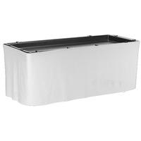 Ice Table Black 186 x 79cm (Skirting White)