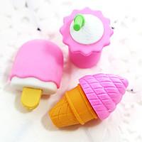 ice cream beverage assemble rubber eraser random color