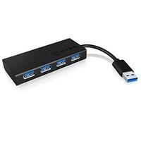 Icy Box IB-AC6104-B USB 3.0 4-Port Hub - Black