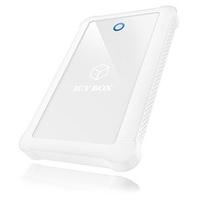 Icybox IB-233U3-Wh External Enclosure for 2.5-Inch SATA HDD/SSD with USB 3.0 Interface and Silicone Protection Sleeve