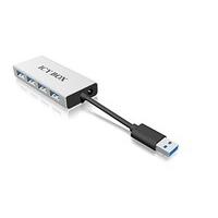 Icybox IB-AC6104 Aluminuium 4 Port USB 3.0 Hub with Integrated Cable