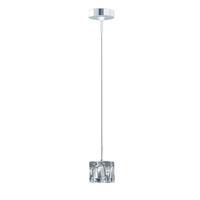 Ice Cube 1 Light Chrome Pendant With Clear Ice Cube Glass Shades