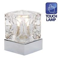Ice Cube Touch Table Lamp Polished Chrome Finish