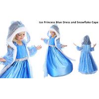 Ice Princess Blue Dress and Snowflake Cape