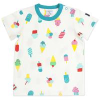 Ice Cream Print Baby T-shirt - White quality kids boys girls