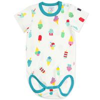 Ice Cream Print Baby Bodysuit - White quality kids boys girls