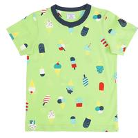Ice Cream Print Kids T-shirt - Green quality kids boys girls