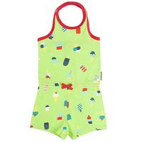 Ice Cream Print Girls Playsuit - Green quality kids boys girls